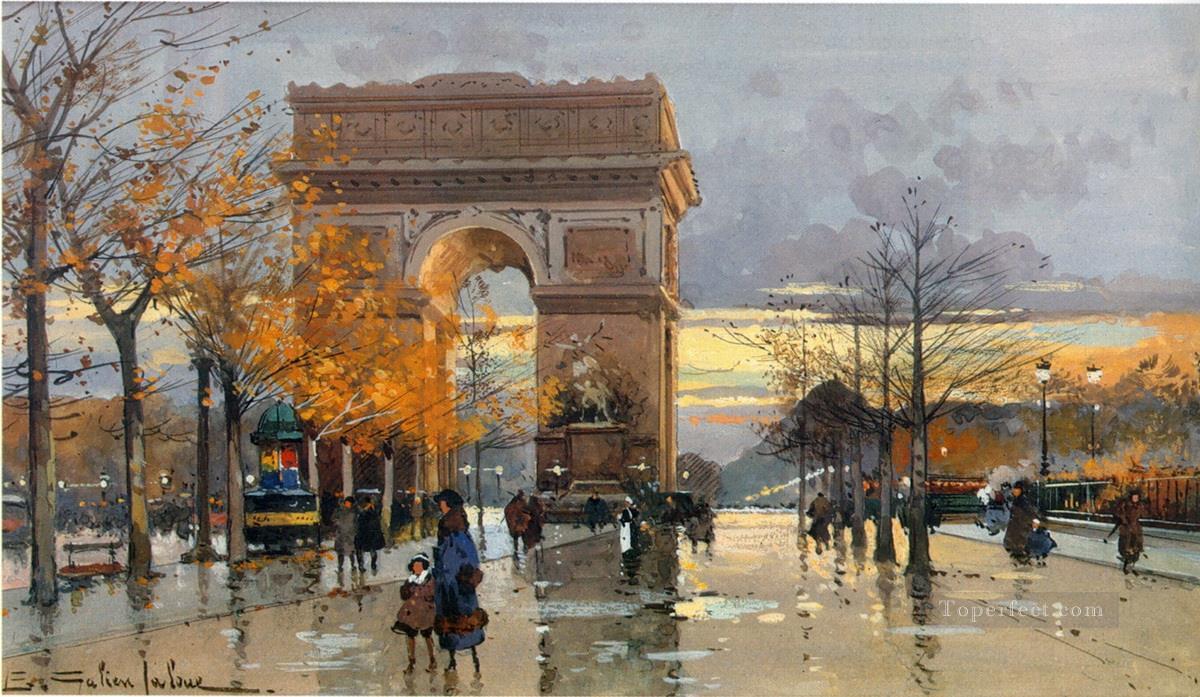 Place de L etoille a pres la pluie Galien Eugene Oil Paintings